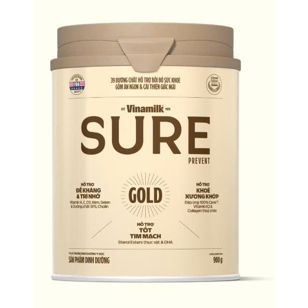 Combo 02 Lon Vinamilk Sure Prevent Gold 900g .