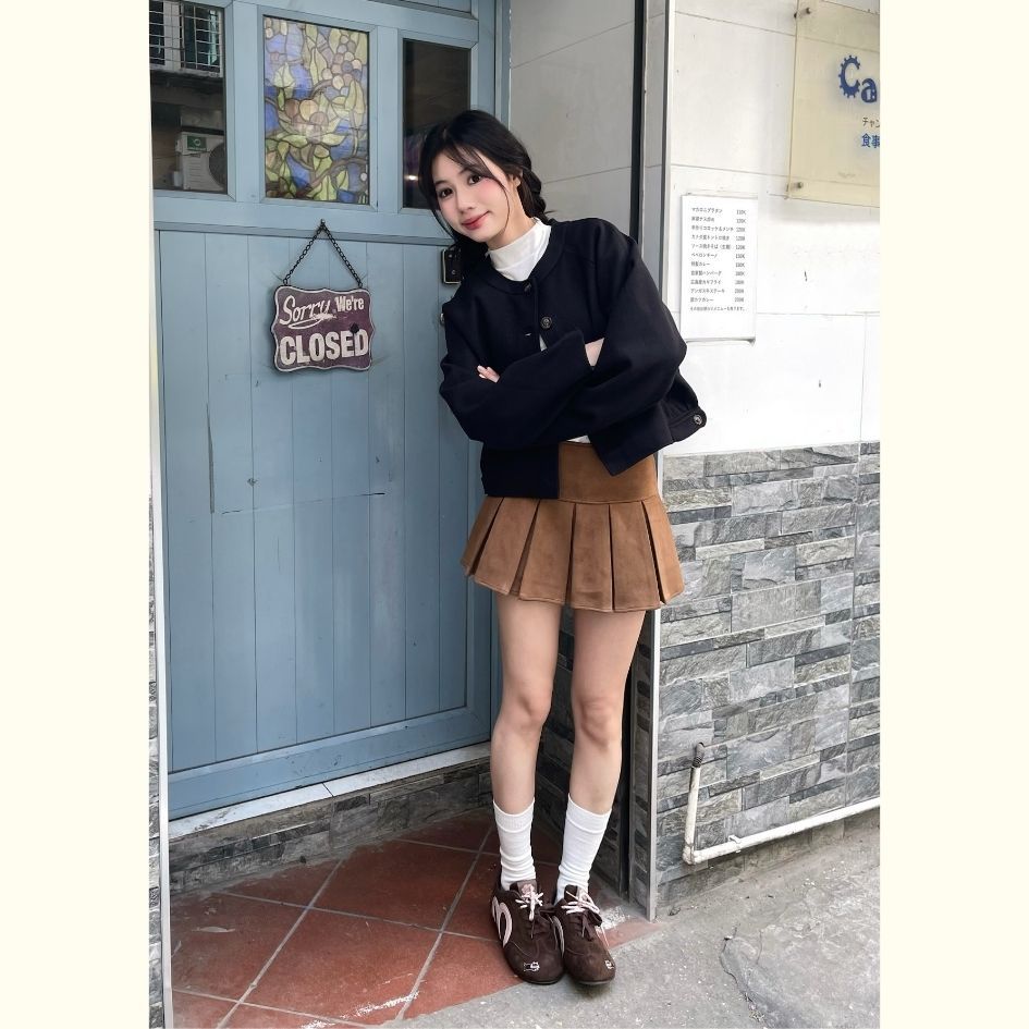 Áo khoác dạ bomber 2 lớp dáng ngắn, Áo khoác dạ mùa đông - 29feb.closet - A580 | BigBuy360 - bigbuy360.vn