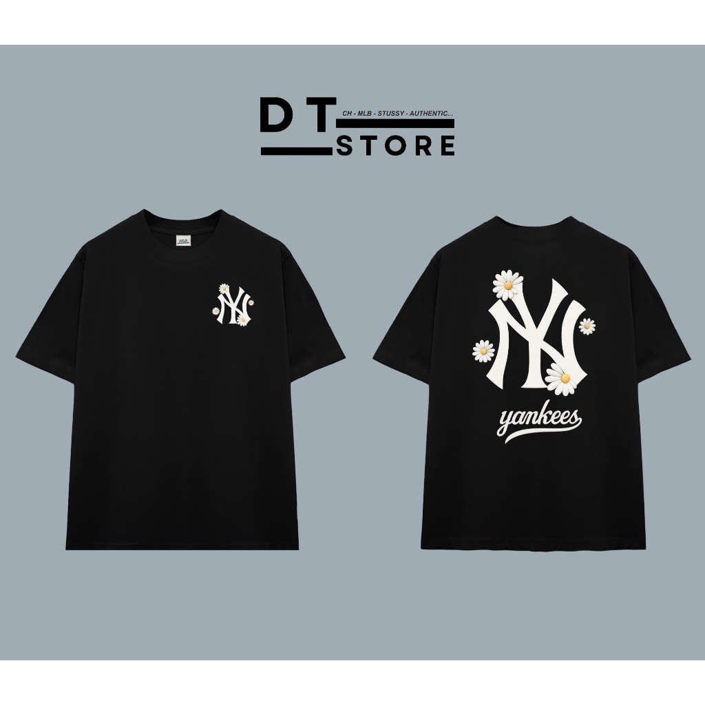 Áo Thun Daisy Yankees Cotton Cao Cấp Form Rộng Unisex - DT Store