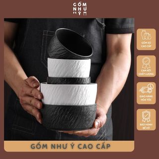 Bát ăn cơm sứ, bát đĩa tô sứ thẳng men nhám Phương Tây tối giản và tinh tế cho bữa ăn hiện đại