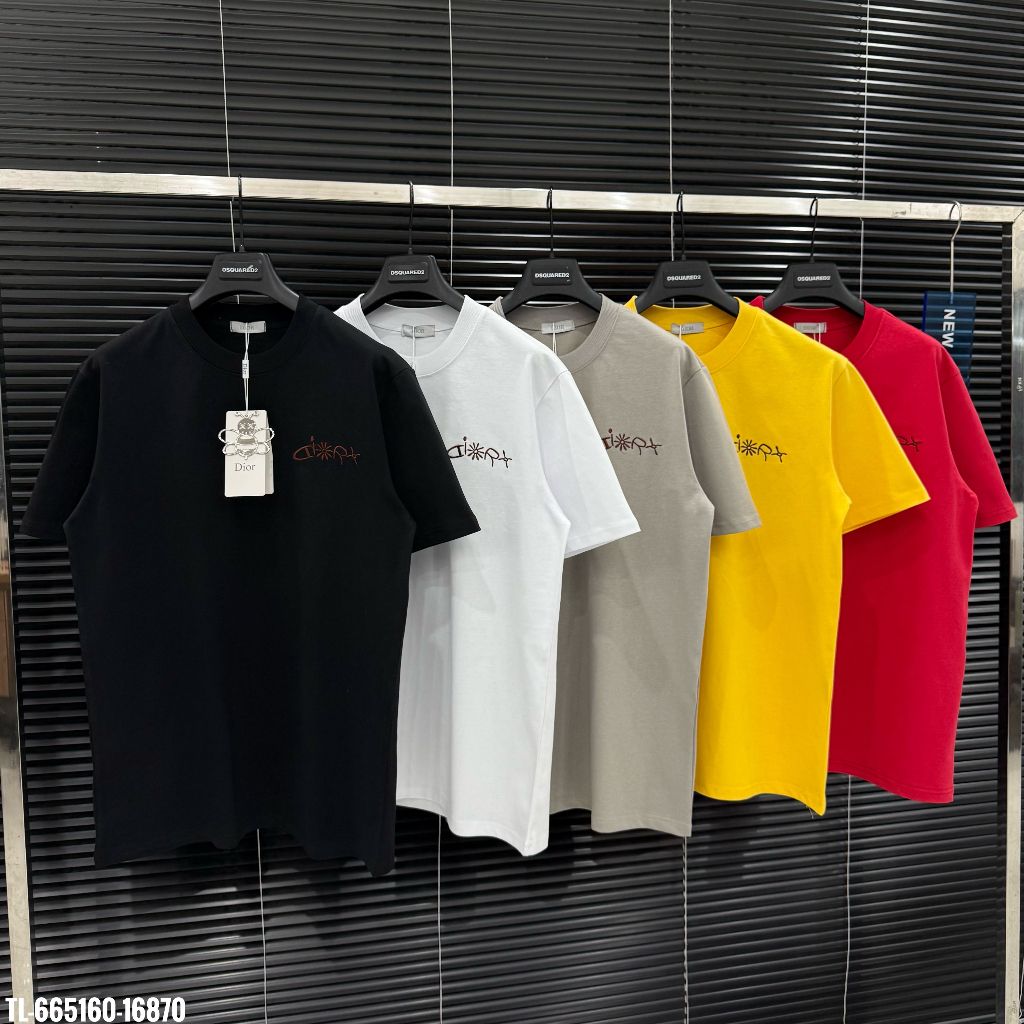 [DEAL MỞ BÁN] Áo Phông Dior Thêu Full Chất Cotton 280gsm Cao Cấp, Form Unisex Nam Nữ | Dendi Store -