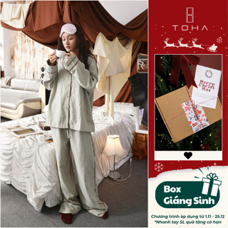   QUÀ GIÁNG SINH  TOHA Homewear Bộ Đồ Ngủ Nữ Cao Cấp Dài Tay Mặc Nhà Thoáng Mát Sweet Slumber 