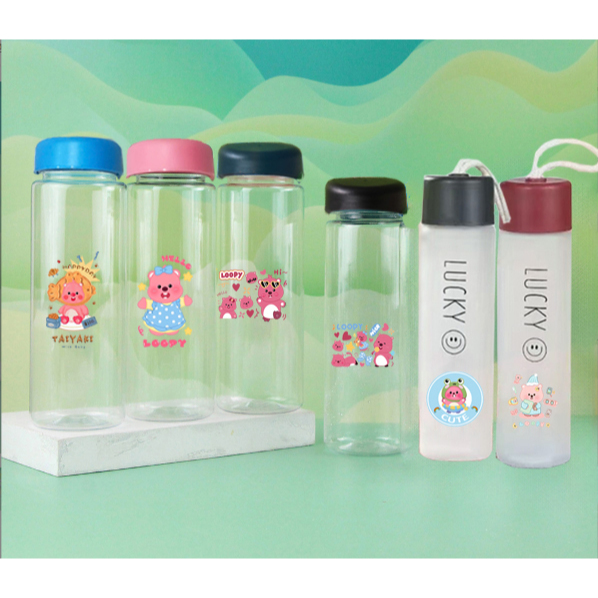 Bình nước hải ly Loopy lucky 450ml có dây treo B29U17 dễ thương hoạt hình