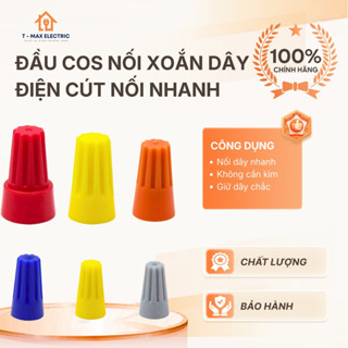   50cái  Đầu cos nối xoắn dây điện cút nối nhanh đầu cốt đồng đấu bình ắc quy xe đạp xe máy loa âm thanh dây 0.75-4mm 