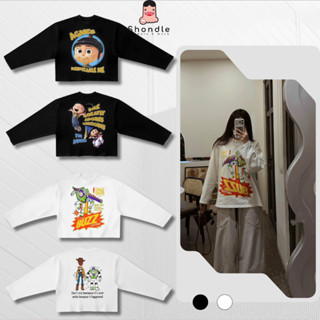  Áo Thun Nữ Tay Dài Tổng Hợp Hình In Dễ Thương Nhiều Màu Form Boxy Vải Cotton 270gsm Full Tag Mạc 