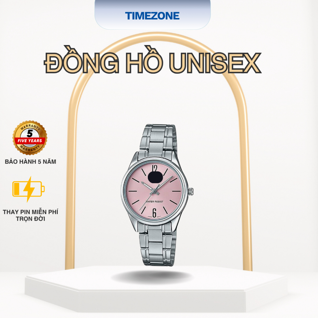 [Hàng Chuẩn] Đồng hồ nữ LTP - V005D thiết kế thời trang mặt tròn size 28.2mm kháng nước 3 ATM dây th