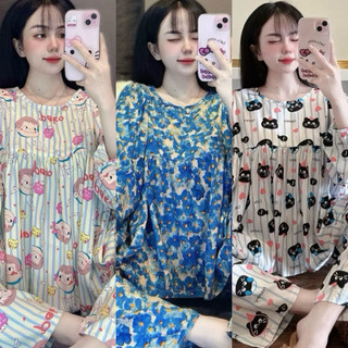  Set Bộ Tole BabyDoll Mặc Nhà Siêu Xinh Bộ Tole Lanh Tay Dài Quần Dài - HN CLOSET 