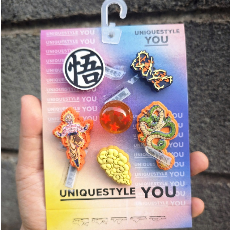 Set charm DRAGON BALL gắn dép cross, phụ kiện trang trí dép cross DRAGON BALL, charm jibbitz DRAGON 