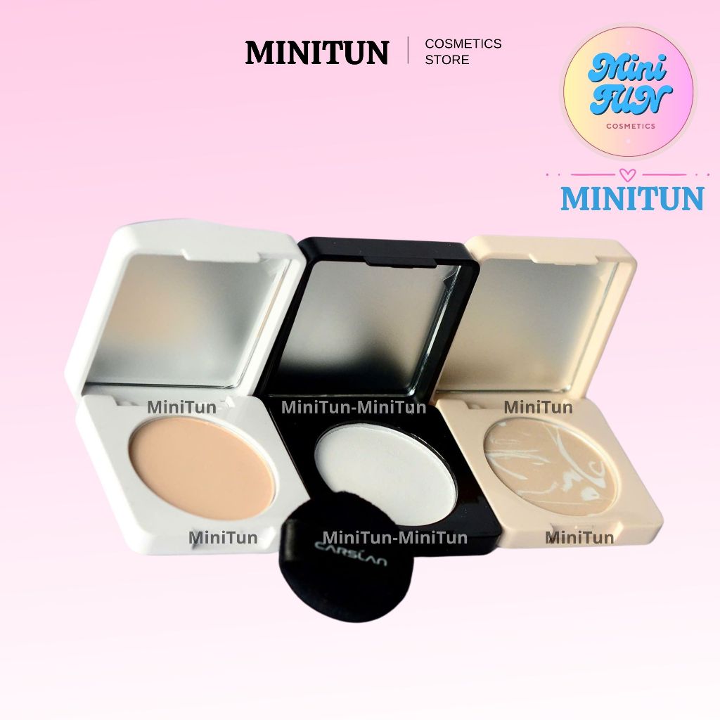 Phấn Nén Chống Nắng Carslan Mini và Phấn Bột Mini Kiềm Dầu Nâng Tone MiniTun