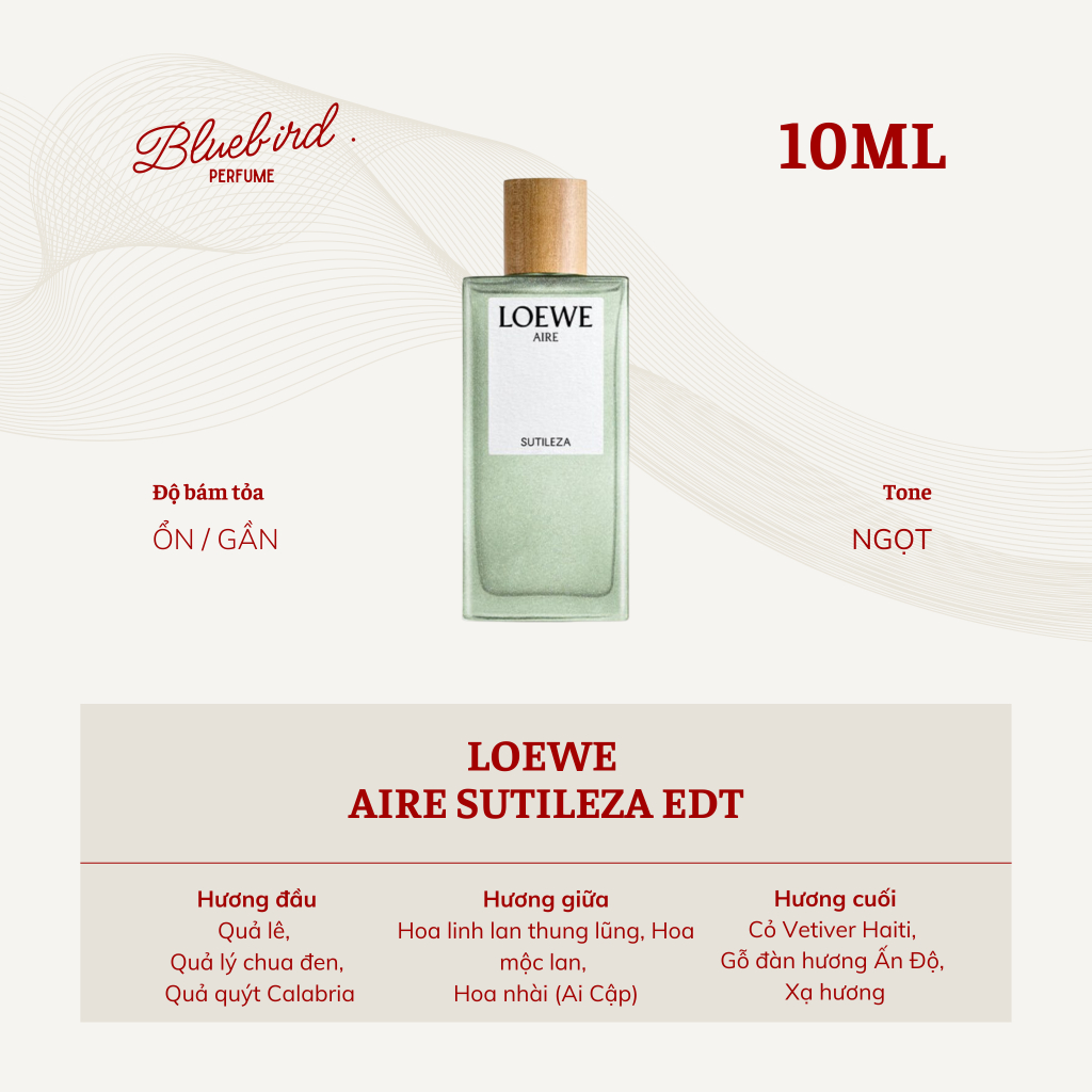 Loewe Aire Sutileza Fullsize 125ml - Nước hoa hương thơm tinh tế, nhẹ bàng và thanh khiết