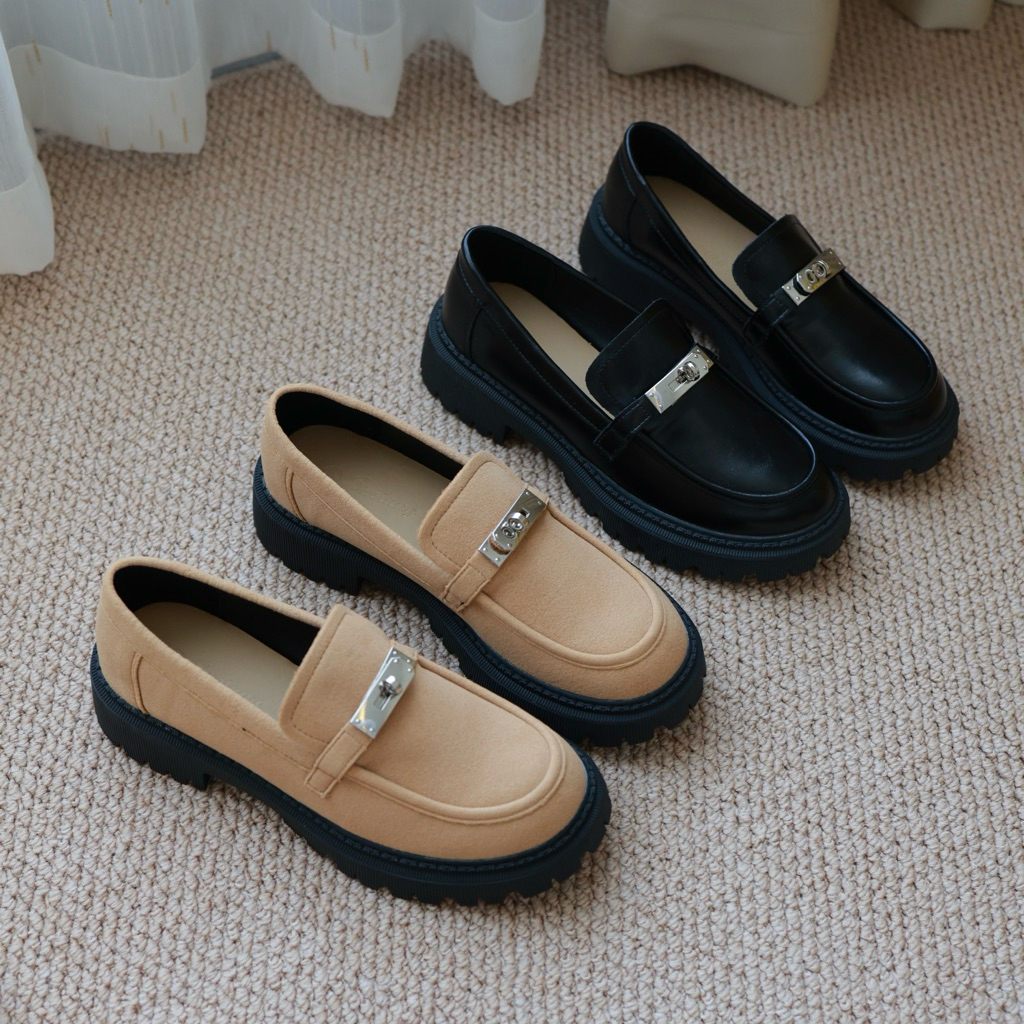 Giày oxford dây khoá cao 4.5cm [Wood Shoes]