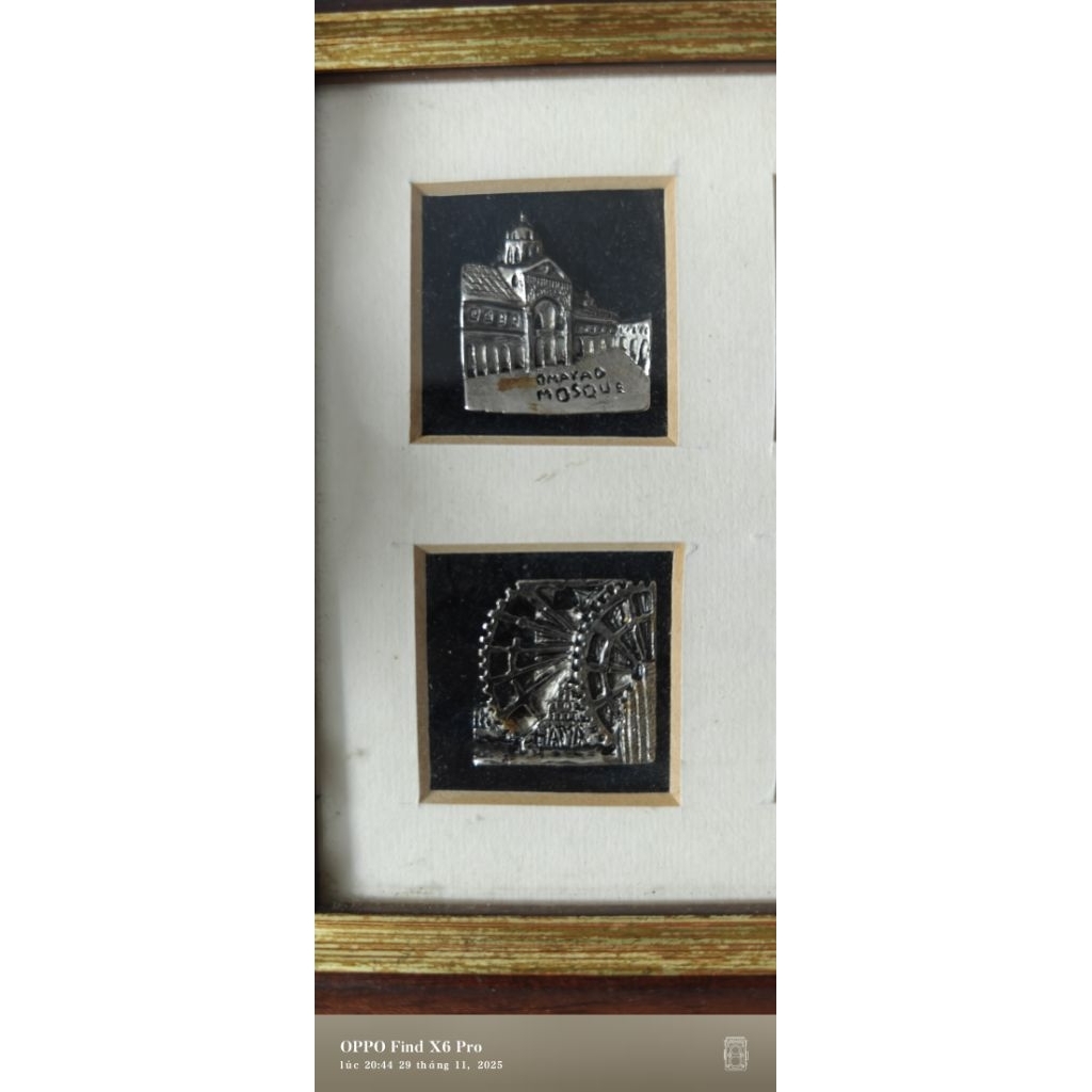 bức tranh 4 công trình tưởng niệm ở DAMASCUS-SYRIA sưu tầm decor bằng kim loại