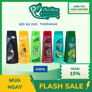  Dầu gội Thorakao 400ml đủ màu   bưởi   hà thủ ô   củ sả   chanh sả  bồ kết   tỏi   