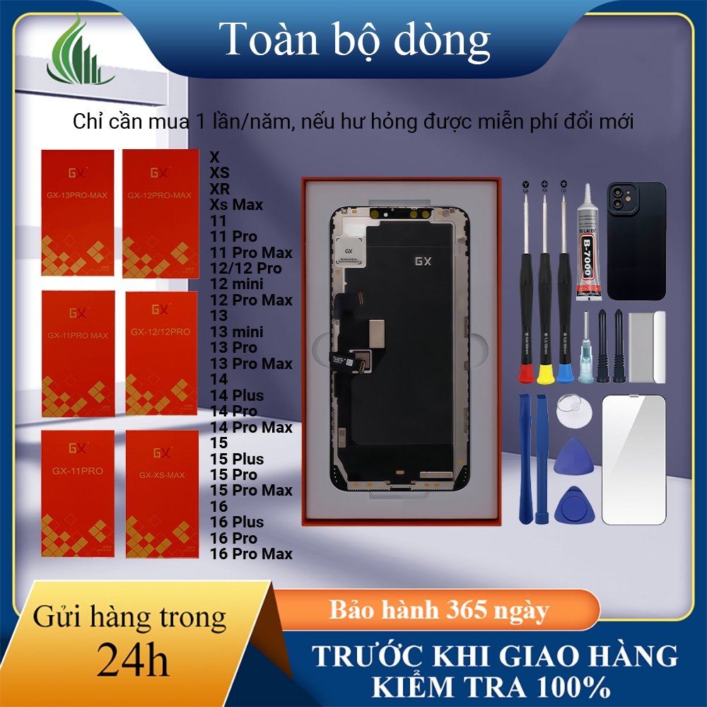 Màn hình GX/ZY chính hãng tương thích với iPhoneX/XS/Xs Max/11/12/13/MINI/14/15/16/Pro/Plus/Pro Max