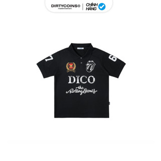   DCxRS  Áo Thun Polo DirtyCoins Classic Patches Black 