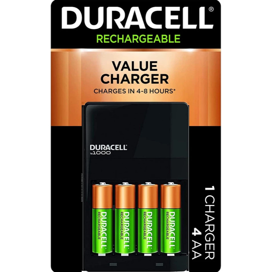 BỘ SẠC 2 LOẠI PIN AA - AAA KÈM SẴN 4 PIN AA Duracell - Ion Speed 1000 Battery Charger
