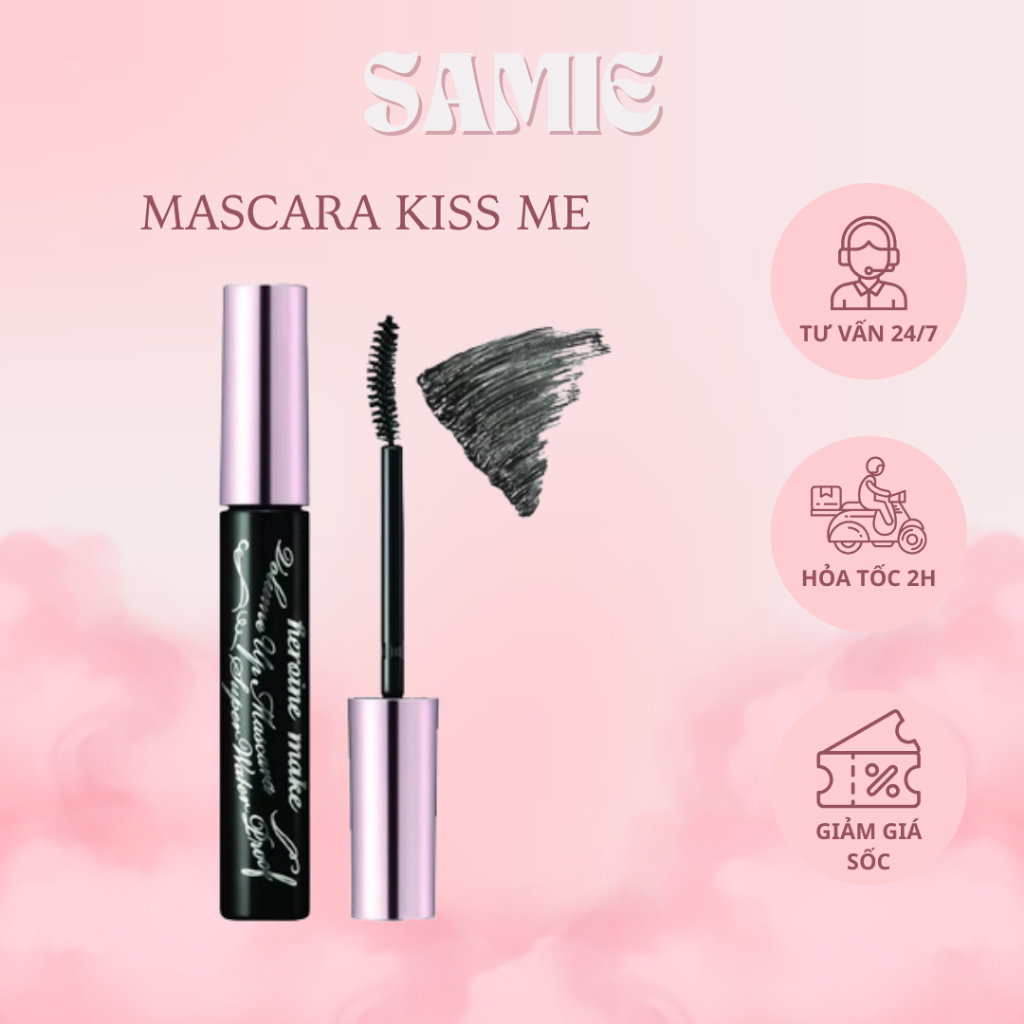Mascara Kiss Me Không Lem Trôi, Giúp Nâng Cong Và Làm Dài Mi Kissme Mascara Long Up WP 6g - Samie.Co