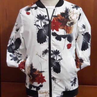 Áo khoác nam Bomber đen trắng