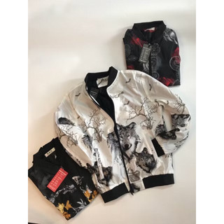 Áo khoác nam Bomber đen trắng