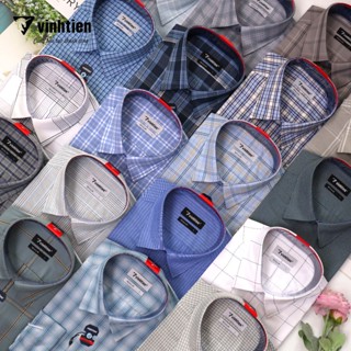  Áo Sơ Mi Nam Dài Tay Sọc Caro Form Regular Vĩnh Tiến 395 - Nhiều Màu 