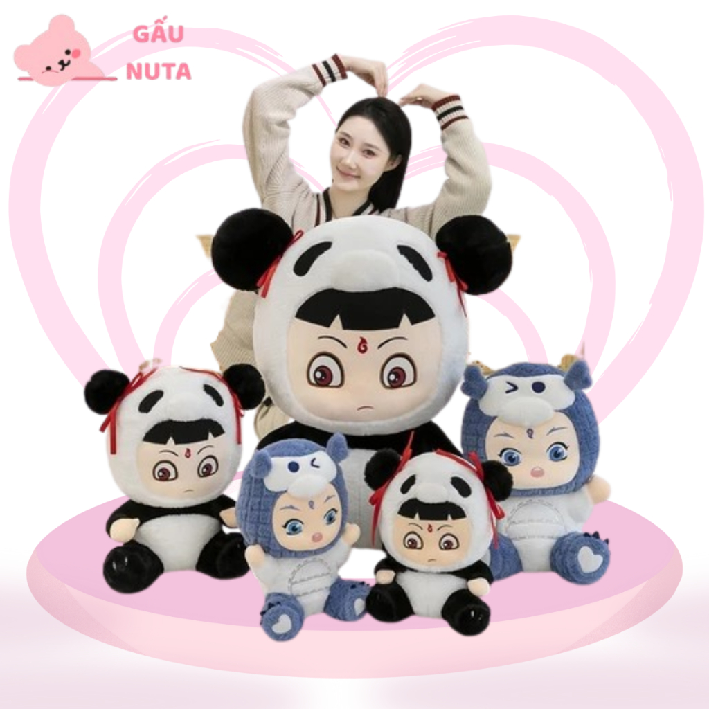 Gấu Bông Natra - Ngao Bính Màu Xanh Và Trắng Hàng Loại 1 NUTA