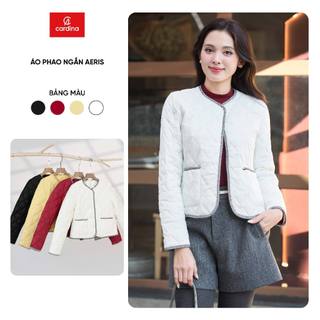  Áo phao nữ AERIS CARDINA chất liệu gió chần cổ tròn pha viền 5PNF08 