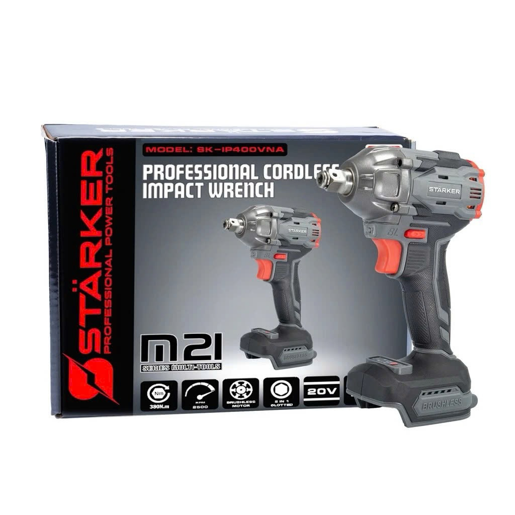 Thân máy siết bulong pin Starker G1-BL400, Động cơ Không chổi than, Lực siết 400Nm