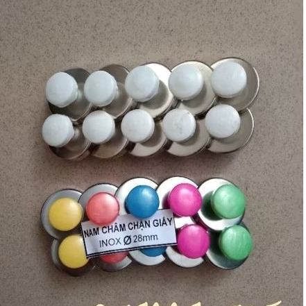 set 10 viên nam châm núm gắn bảng từ phi 28