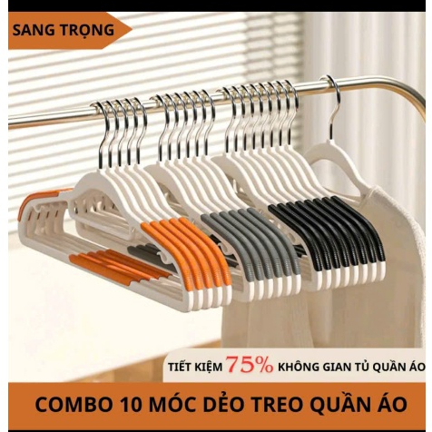COMBO 30 Móc Nhựa Treo Quần Áo Chống Trượt Đa Năng ohBabyo Mắc Phơi Đồ Chống Nhăn Bền Bỉ Cao Cấp