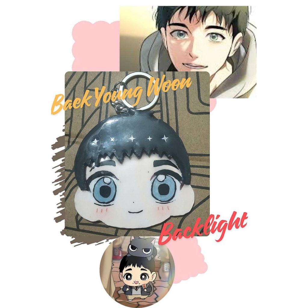 Móc khóa đất sét Boylove Backlight Baek Young Woon
