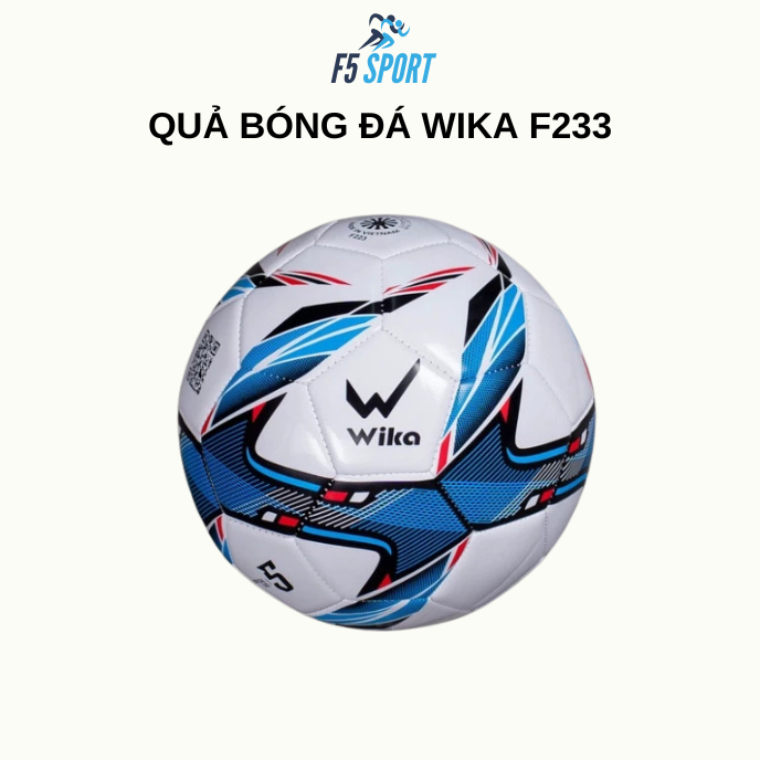 Quả bóng đá chính hãng Wika F223 size 5 tiêu chuẩn, phù hợp cho sân cỏ tự nhiên và nhân tạo