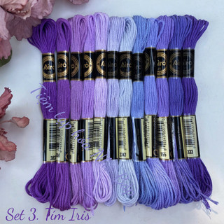 Set 12 Tép Chỉ Airo Tông Màu Tím