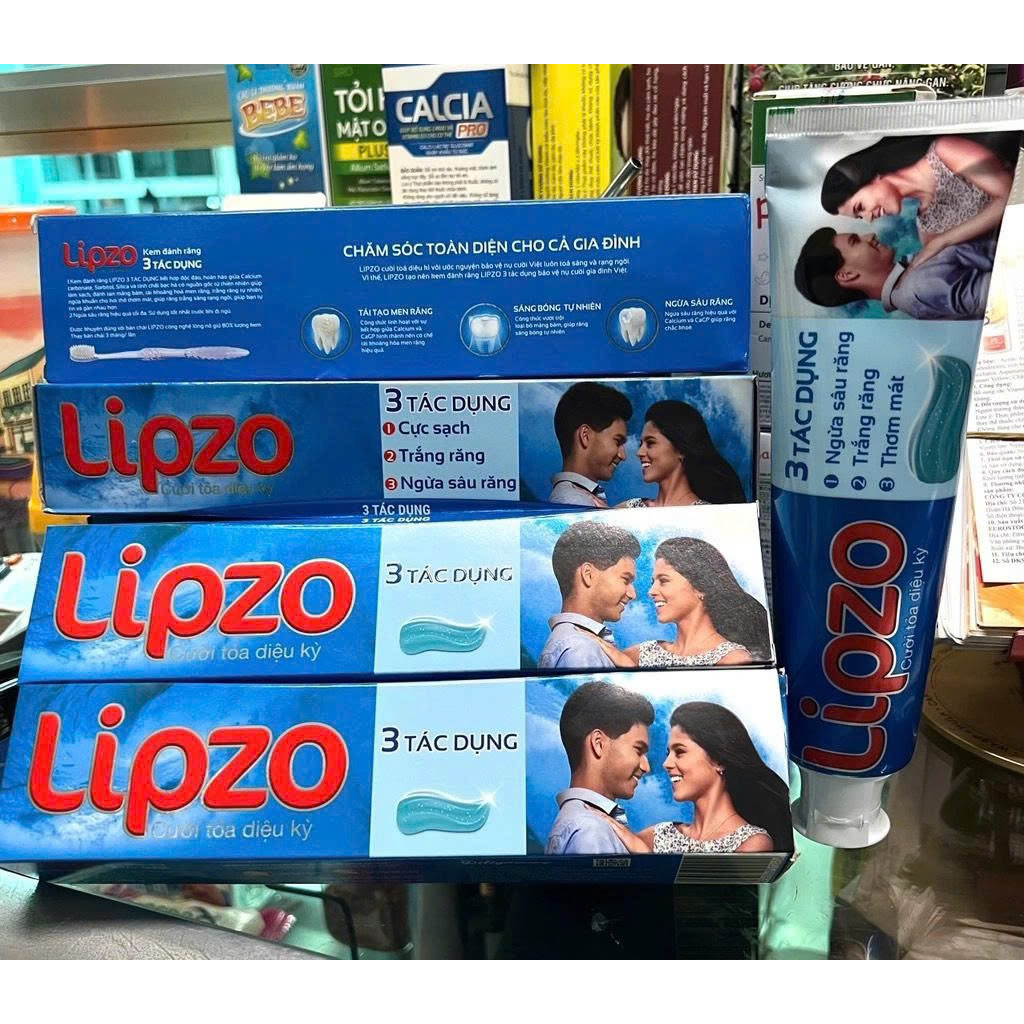 Kem đánh răng Lipzo - Ngừa sâu răng, giúp trắng răng, thơm miệng (Tuýp 190g)
