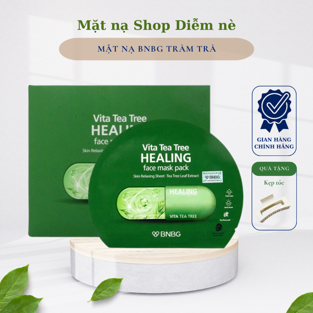 Combo 10 mặt nạ BNBG tràm trà giảm mụn, dầu nhờn trên da