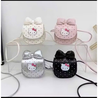  Túi Xách Da LH Nhí Mini Hoạ Tiết Đầu Hello Kitty Chấm Bi Size 10 Thích Hợp Cho Các Bạn Nữ ,Bé Gái Mang Đi Chơi Tết ,.. 