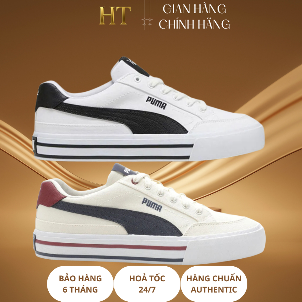 [HÀNG CHÍNH HÃNG] Giày Puma Court Classic Basic Cổ Thấp Nam Nữ AUTHENTIC