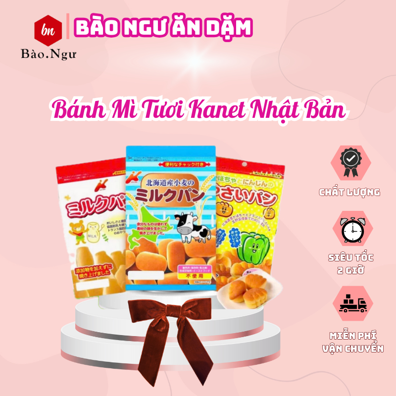 [LV] Bánh mì ăn dặm Kanet Lúa Mạch Nén Đặc Cho Bé Tập Ăn Dặm