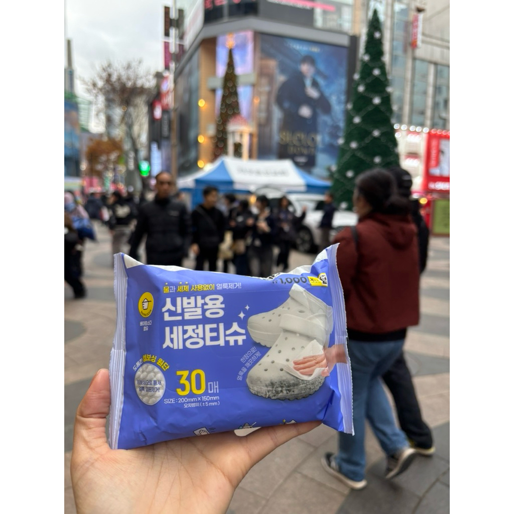 Gói giấy lau dép Cros Daiso Hàn Quốc (30 tờ)