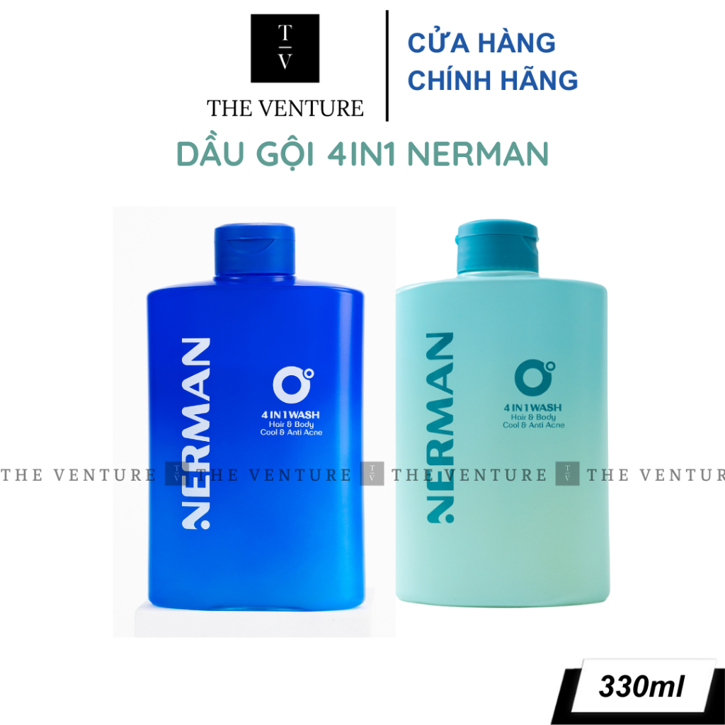 Sữa tắm gội hương nước hoa Nerman 0 Độ 4in1 - 330ml