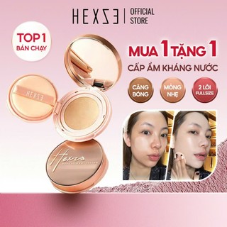  Cushion cấp ẩm lâu trôi HEXZE 15g phấn nước căng bóng mỏng nhẹ nâng tone tự nhiên TẶNG KÈM LÕI THAY 15G 