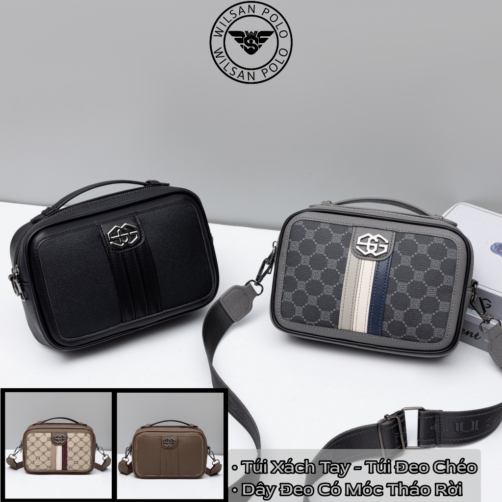 Túi đeo chéo có xách tay GUSAN GS.622D, Thiết kế sang trọng, Dây đeo có thể tháo rời khóa hợp kim..