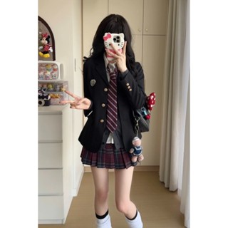  Áo blazer nữ sinh áo vest dài tay có đệm vai lót lụa cúc giữa phong cách Hàn Quốc ÁO VEST NỮ SINH 