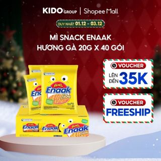  Hộp 24 gói Snack Mì Enaak Hương Gà Vàng 30g 