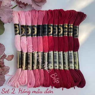 Set 12 Tép Chỉ Airo Tông Hồng Đỏ
