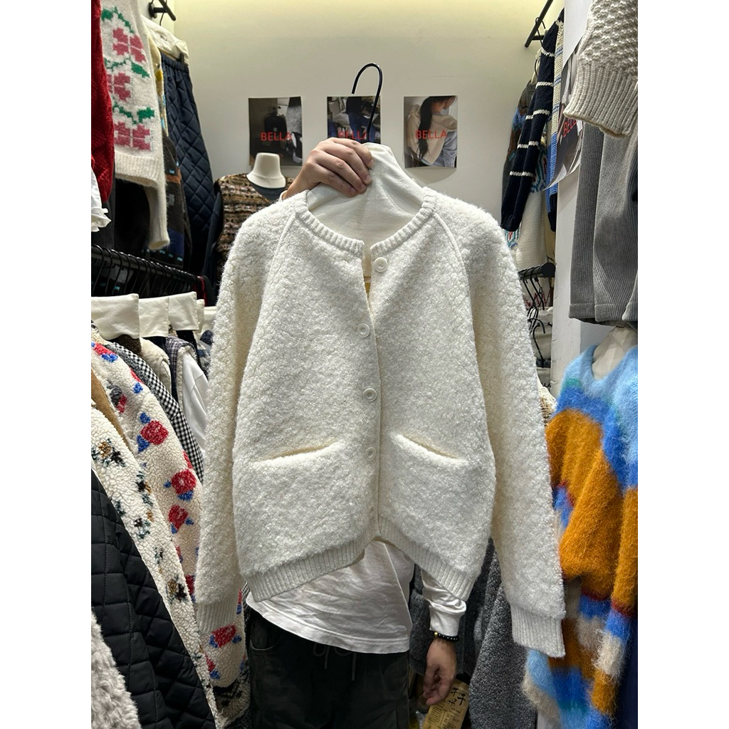 【F18.STUDIO】 #119 Áo khoác len lông cừu mùa đông ấm áp