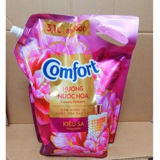 Nước xả Comfort 3,1kg và  3,7kg hương nước hoa kiêu sa( Mẫu mới)