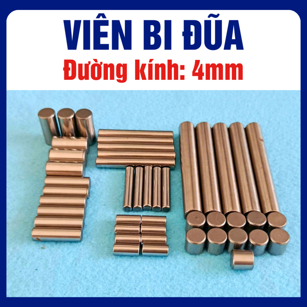 Viên bi đũa đường  kính 4mm, chiều dài từ 4mm đến 60mm (10 viên/combo)