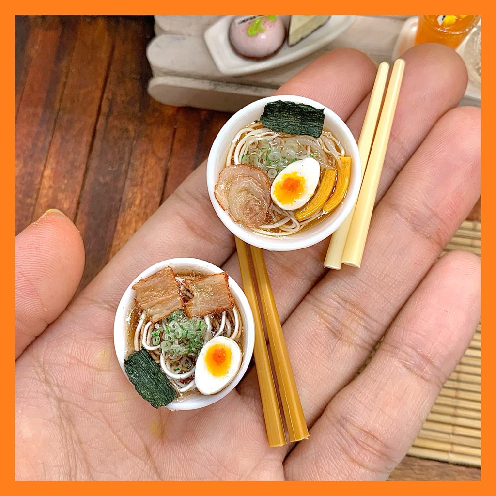 Mô Hình Bát Mì Ramen 🍜 | Bát Mì Ramen Nhật Bản Cho Nhà Búp Bê & Tiểu Cảnh