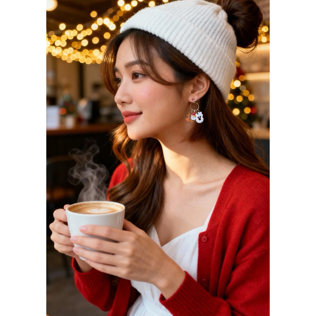 Khuyên Tai Đất Sét Polymer Handmade – Sắc Màu giáng sinh – Nhẹ, Bền, Không Trùng Mẫu – Dreamer’s Pal