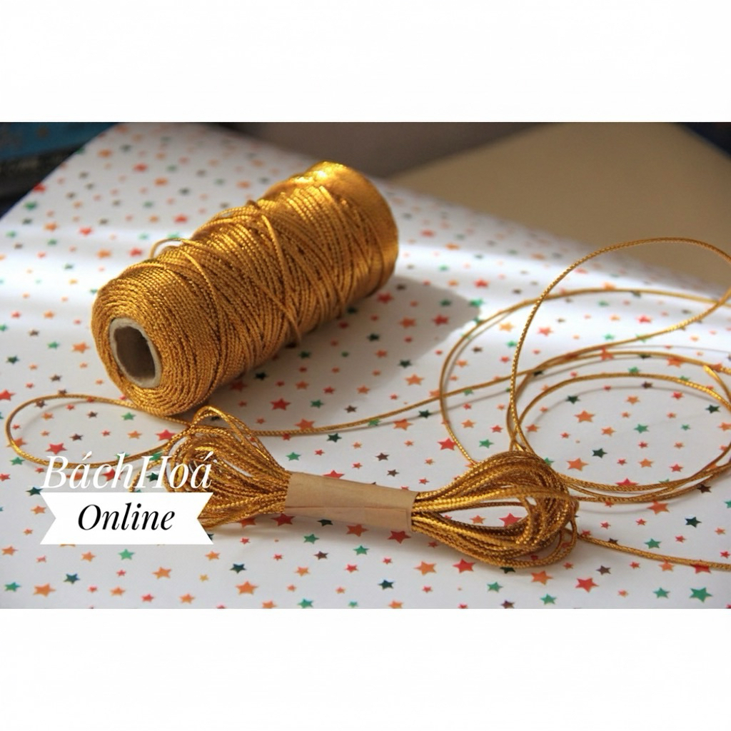 [5m] [10m] [20m] Dây kim tuyến gói quà, trang trí 1.5mm